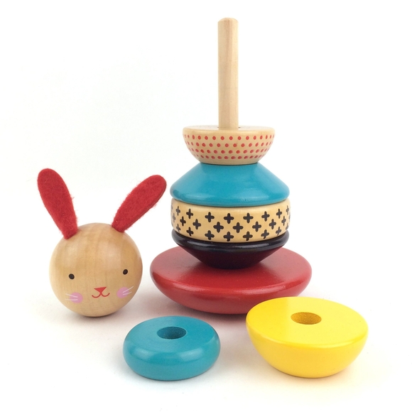 Petit Collage Wooden Rabbit Stacker Toy - Picture 5 of 5